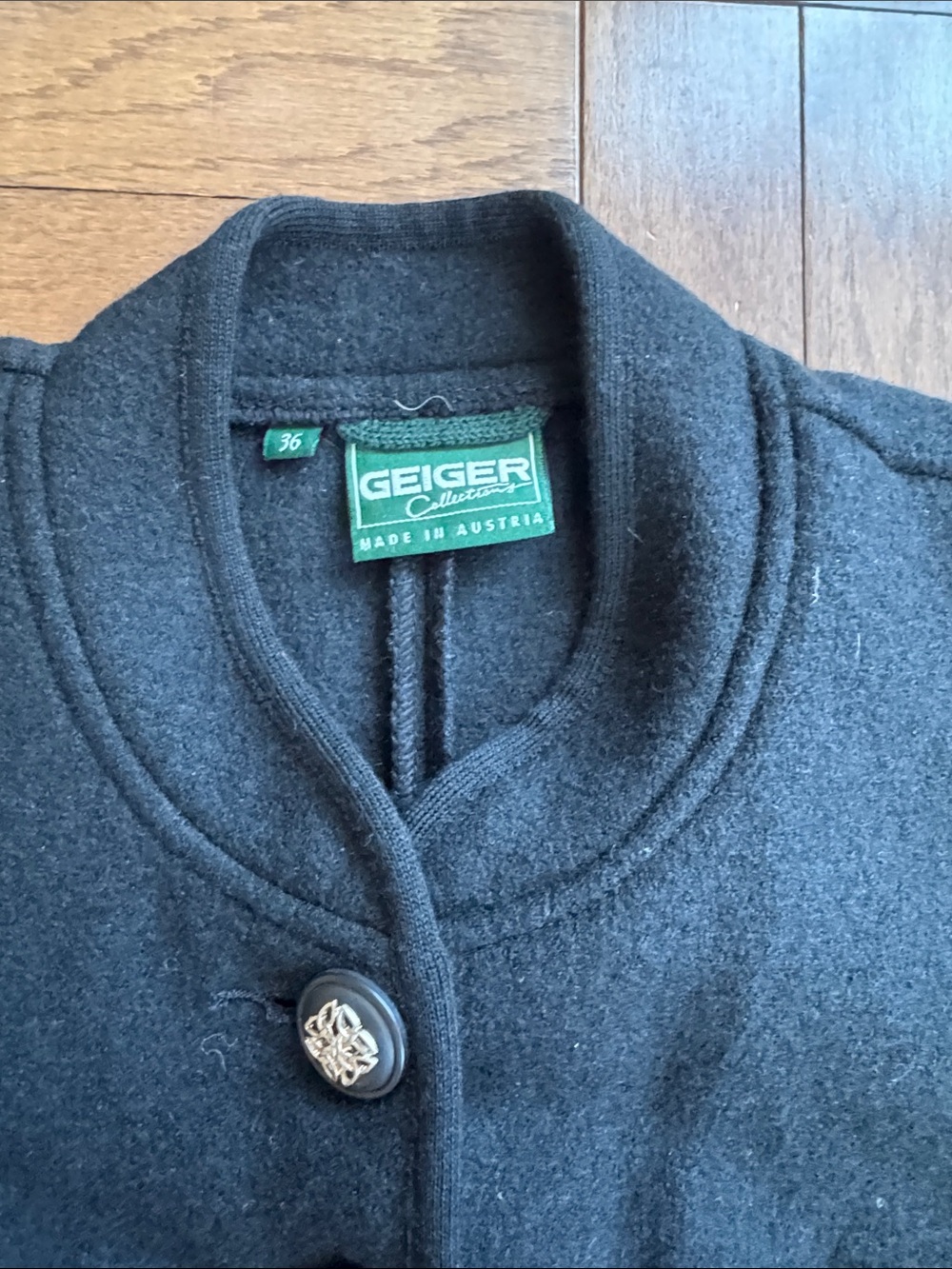 Geiger Boiled Wool jacket with Button Front - Picture 2 of 8